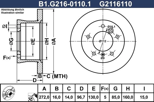 Тормозной диск GALFER 1440636050 WT 6W7S B1.G216-0110.1 изображение 0