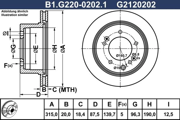 Тормозной диск GALFER B1.G220-0202.1 1440636072 BVFV R изображение 0