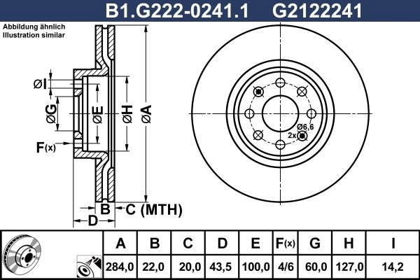 Тормозной диск GALFER UEWT NJ3 1440636098 B1.G222-0241.1 изображение 0