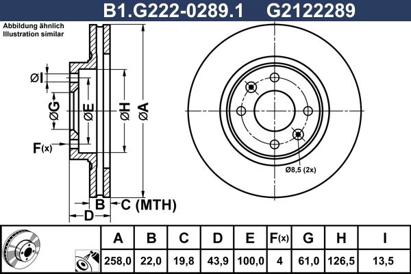 Тормозной диск GALFER H 516G 1440636112 B1.G222-0289.1 изображение 0