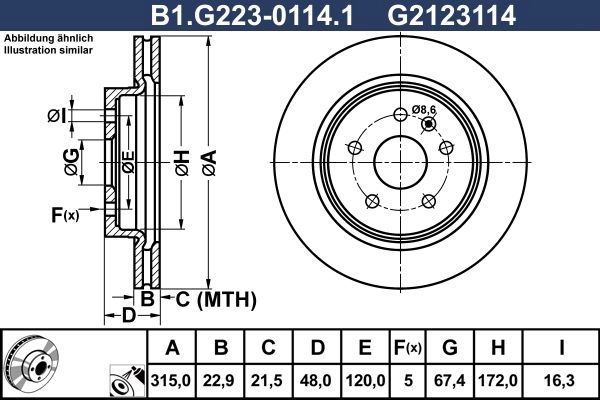 Тормозной диск GALFER K 6DQ56 B1.G223-0114.1 1440636120 изображение 0