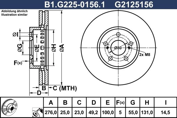 Тормозной диск GALFER B1.G225-0156.1 1440636148 WDOR3 AI изображение 0