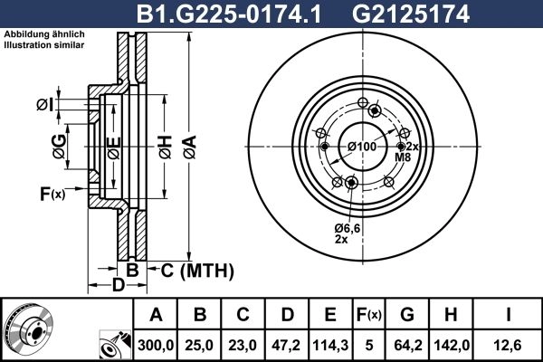 Тормозной диск GALFER Y2X 5U B1.G225-0174.1 1440636153 изображение 0