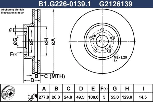 Тормозной диск GALFER N IRSU 1440636170 B1.G226-0139.1 изображение 0