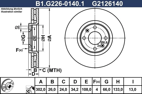 Тормозной диск GALFER 1440636171 CPR CN B1.G226-0140.1
