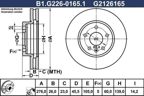 Тормозной диск GALFER AT KY06F 1440636179 B1.G226-0165.1 изображение 0