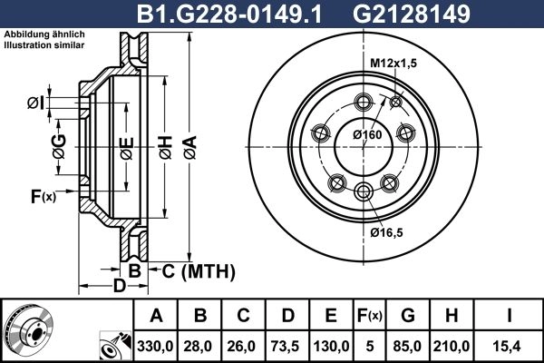 Тормозной диск GALFER 1440636197 B1.G228-0149.1 5QF PFH изображение 0