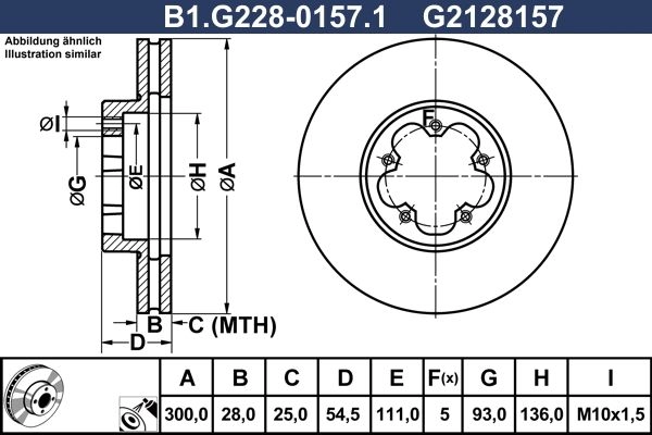 Тормозной диск GALFER CUQ MI 1440636200 B1.G228-0157.1