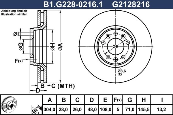 Тормозной диск GALFER UMCLF T B1.G228-0216.1 1440636212 изображение 0