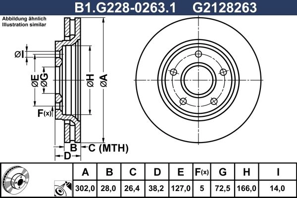 Тормозной диск GALFER B1.G228-0263.1 3YTD 9 1440636223 изображение 0