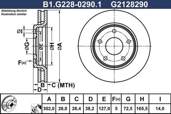 Тормозной диск GALFER W GF7X B1.G228-0290.1 1440636226