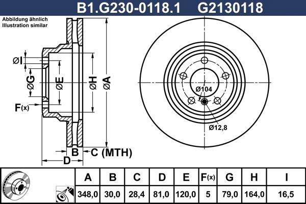 Тормозной диск GALFER 1440636230 9I7 R87 B1.G230-0118.1 изображение 0