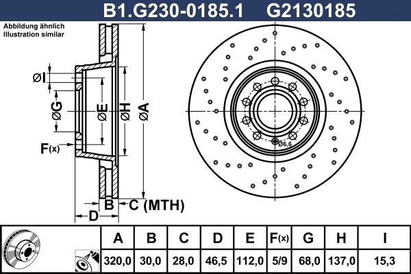 Тормозной диск GALFER 1440636232 4EZ Z5 B1.G230-0185.1