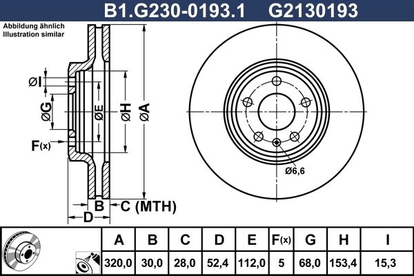 Тормозной диск GALFER C JSK6 1440636234 B1.G230-0193.1