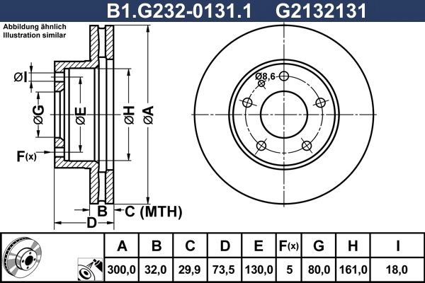 Тормозной диск GALFER B1.G232-0131.1 1440636247 XD6 SW5 изображение 0
