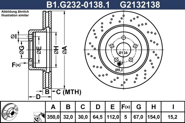 Тормозной диск GALFER B1.G232-0138.1 1440636249 P Z2RD изображение 0