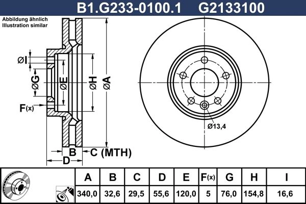 Тормозной диск GALFER 1440636250 B1.G233-0100.1 AY NXQ9U изображение 0