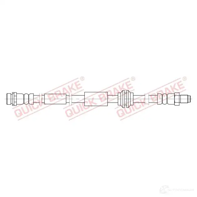 Тормозной шланг QUICK BRAKE 32837 H0 3RX1J 1437698522 изображение 0
