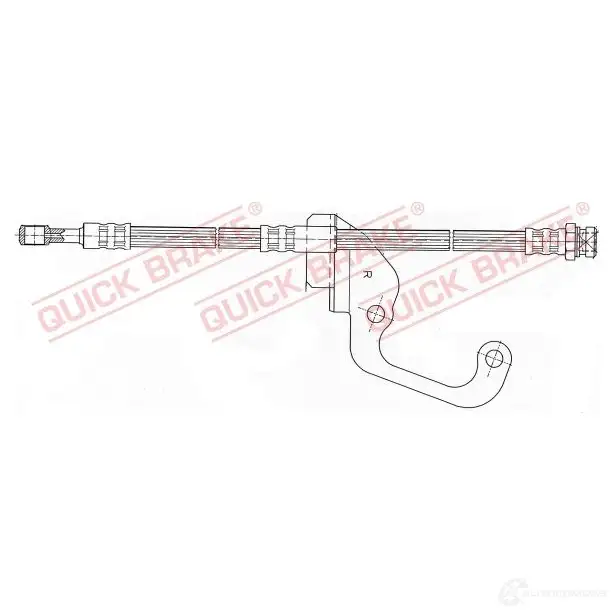 Тормозной шланг QUICK BRAKE 59921 B0MM L 1437700501