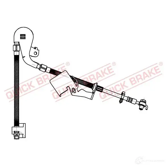 Тормозной шланг QUICK BRAKE 50704x 8 PEC35N 1437700741 изображение 0