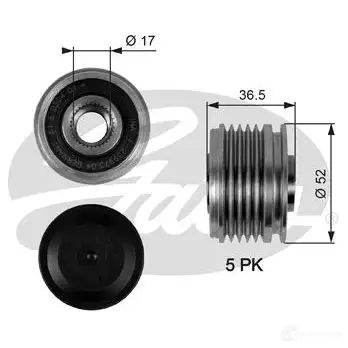 Обгонная муфта генератора GATES oap7064 410974 9MWF YW 5414465897658 изображение 0
