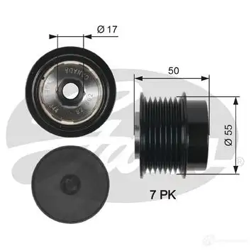 Обгонная муфта генератора GATES 5414465898020 oap7017 IG2 UOU8 410940 изображение 0