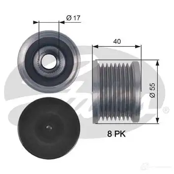 Обгонная муфта генератора GATES LOC SCM 411046 oap7137 5414465034695 изображение 0