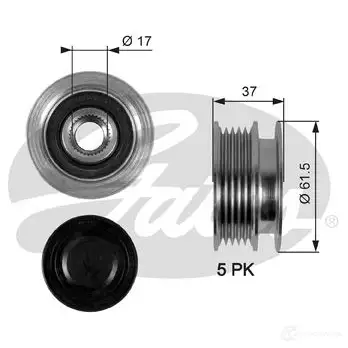 Обгонная муфта генератора GATES 5414465895265 oap7067 410977 8K8Q I70 изображение 0