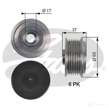 Обгонная муфта генератора GATES 5414465034787 oap7148 411056 UTP OSU изображение 0