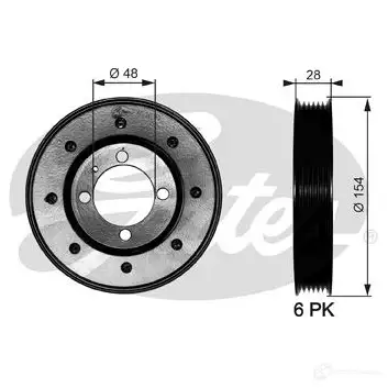 Шкив коленвала GATES tvd1029 3C UVOT 5414465737428 413446 изображение 0