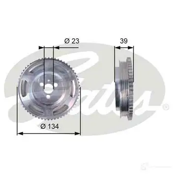 Шкив коленвала GATES 413498 tvd1071 Y3T DT 5414465990397 изображение 0