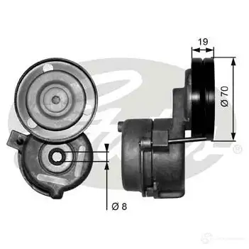 Натяжитель приводного ремня GATES t38558 O777M E 411959 5414465317798 изображение 0