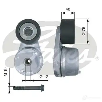 Натяжитель приводного ремня GATES t38564 52H6L8 M 5414465317781 411965 изображение 0