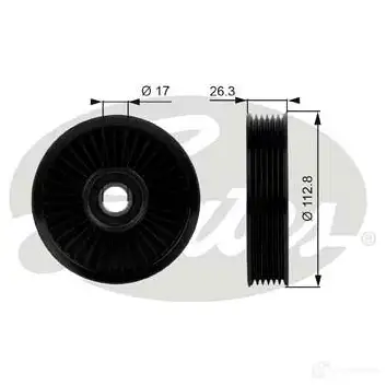 Обводной ролик приводного ремня GATES t38024 TUYB V 5414465630170 411700 изображение 0