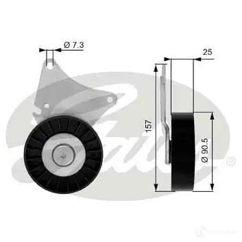 Обводной ролик приводного ремня GATES t36030 G AOUTZO 411341 5414465396632 изображение 0