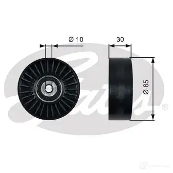 Обводной ролик приводного ремня GATES YVP2 7F 5414465140068 411598 t36482