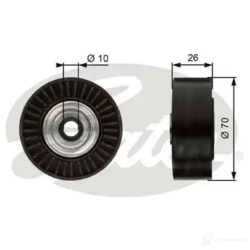 Обводной ролик приводного ремня GATES 5414465932731 D MRPZM t36366 411497 изображение 0