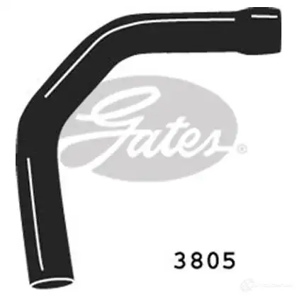 Патрубок радиатора, шланг GATES 3805 LL08FN T 405245 5414465106040