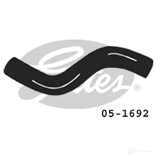 Патрубок радиатора, шланг GATES 35P 3J4Q 5400608149227 051692 965221902 изображение 0