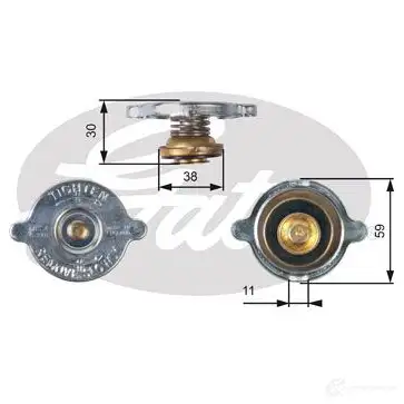 Крышка радиатора GATES rc101 F TD0NU0 411107 5414465188459