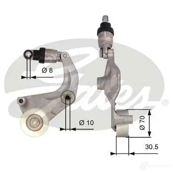 Рычаг натяжителя приводного ремня GATES 60MYIQ E 5414465967290 t39110 412106 изображение 0