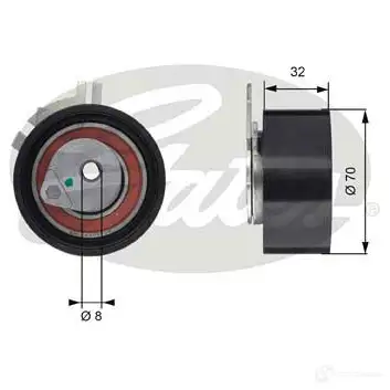 Натяжной ролик ГРМ GATES t43117 P J9MO 412765 5414465698972 изображение 0