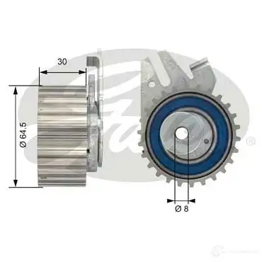 Натяжной ролик ГРМ GATES t43042 5414465247828 C2PT 1D 6043802 изображение 0