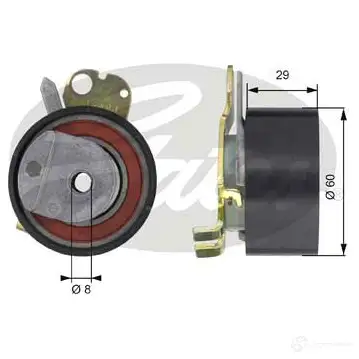 Натяжной ролик ГРМ GATES 412725 7O3J SYE t43051 5414465247927 изображение 0