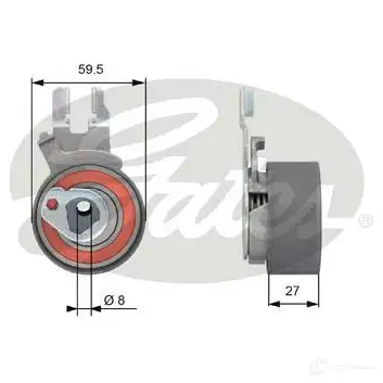 Натяжной ролик ГРМ GATES t43173 P 4MTMTR 412806 5400608057836 изображение 0