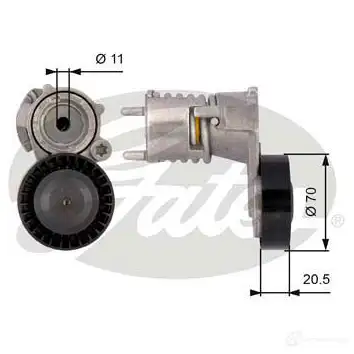 Натяжной ролик приводного ремня GATES T TLCQCP 412113 t39117 5414465967368 изображение 0