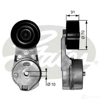 Натяжной ролик приводного ремня GATES 412079 5414465851308 2ZX O0 t39065