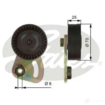 Натяжной ролик приводного ремня GATES 5414465933059 412054 t39019 TPYA6 0W изображение 0