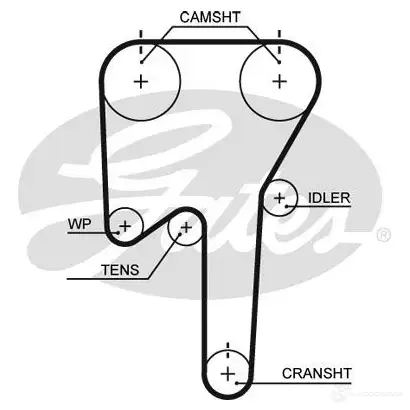 Ремень ГРМ GATES 5412571027792 4N0R R 406184 5533xs изображение 0