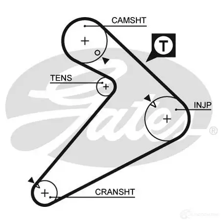 Комплект ремня ГРМ GATES 5 210 5222 k025222 408973 изображение 1